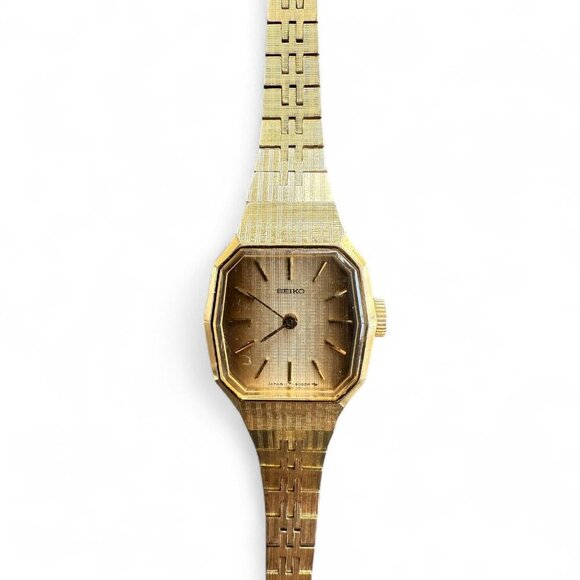 Seiko 7025 600 Womens Gold Tone Vintage Dress Watch | Octagon Face - Picture 2 of 4